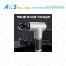 Professzionális hordozható masszázs pisztoly, Állítható intenzitású USB-ről tölthető, Négy masszázsfejjel