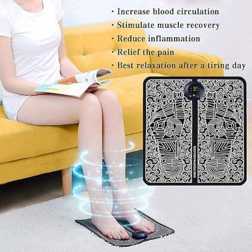 EMS lábmasszázs pad - Elektrostimulációs lábmasszírozó - USB újratölthető elektromos lábstimulátor masszírozó 