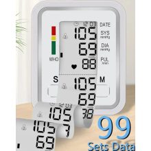 Digitális vérnyomásmérő LCD kijelzővel, 0-300mmHg, pulzus 40-200 bpm, automatikus érzékelő, fehér színű