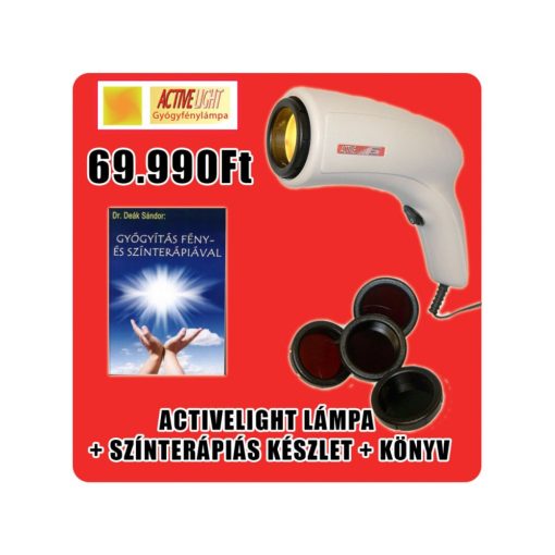 ActiveLight gyógylámpa - Polarizált Gyógyfénylámpa + Színterápiás készlet + Könyv - Prevenciós és gyógyászati eszköz