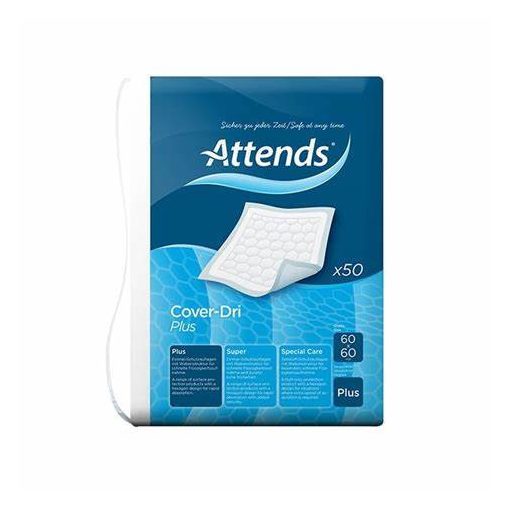 Egyszer használatos betegalátét ATTENDS Cover-Dri 60x60 cm/731ml 50darabos csomag - Felfekvés Terápia