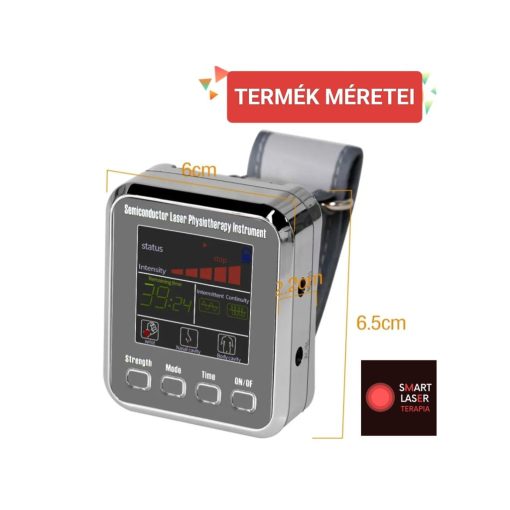 SMART LASER Lézeres karóra koleszterin magas vérnyomás cukorbetegség nátha fizioterápia kezelésére 650 nm-es