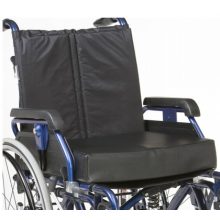  VISKO Memóriahab Ülőpárna  45x40x8 cm PU Levehető kék huzattal - Felfekvés Terápia