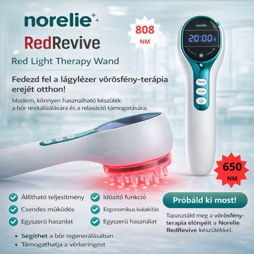 RedRevive Lágylézer Vörösfény terápiás készülék 808nm-650nm 340mW 