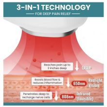 RedRevive Lágylézer Vörösfény terápiás készülék 808nm-650nm 340mW 