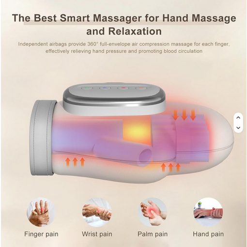 SmartHand Warm Airbag Compress Hand Massager - Kompressziós regeneráló kézmasszírozó Melegítő funkcióval